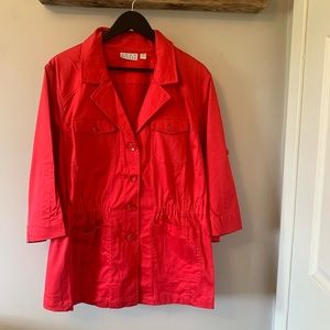 🍉 NWOT / Joan Rivers / Red / 3/4 Sleeve / Blazer 26W
